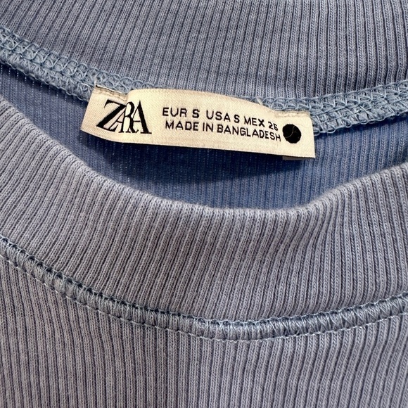 ZARA blue ribbed sleeveless midi long dress | size small | EUC - Picture 2 of 4